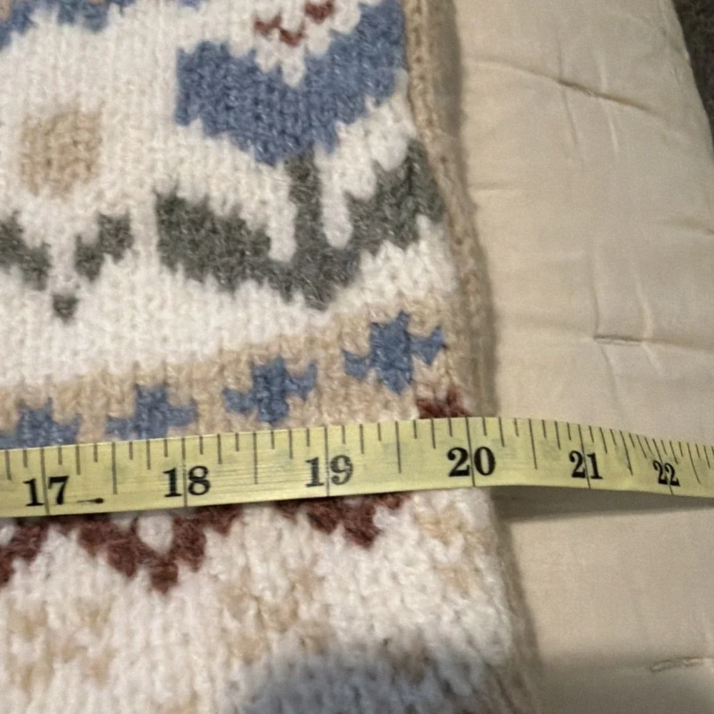 Pottery Barn Fair Isle Pillow Cover Easter/Valentines/Country Beige 20 X 20